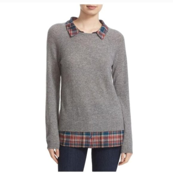 Joie Sweaters - Joie Zaan F Cashmere Layered Sweater Top